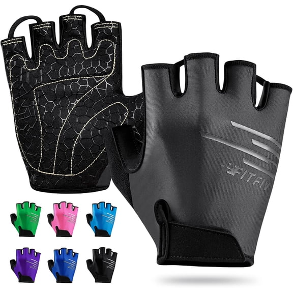 KKFEN-Cycling Gloves Bike Gloves for Men/Women Half Finger Biking Gloves Exercise Workout Gloves Suitable for Outdoor Sports, Gym, Weight Lifting, Rowing and Motorcycle