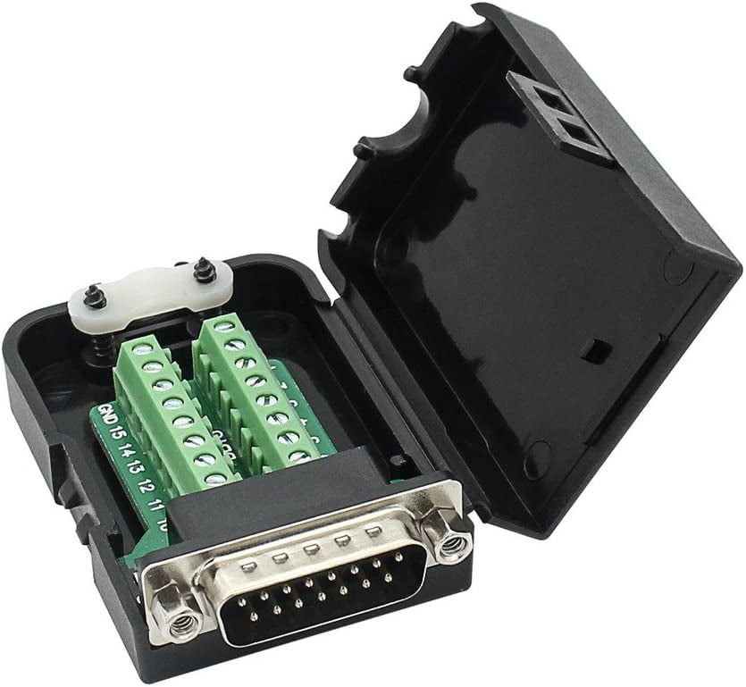 KKFEN-DB15 Breakout Connector Male Adapter 15-pin Port Adapter to ...