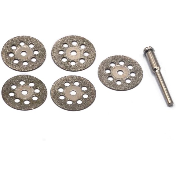 KKFEN-Diamond Cutting Wheel, 5PCS 1/8" Diamond Cutting Discs Cut-Off Wheel Blades Set Comepatible with Rotary Tool by