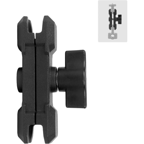 KKFEN-Double Socket Arm,Extension Arm Compatible with Mounts Any B Size 1" Ball Head Components & Bike Motorcycle Car Phone Mount Holder with 1'' Ball Adapter, Aluminum Alloy & Medium 3.54", 75002