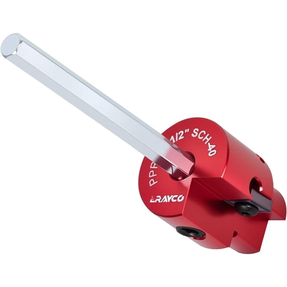 KKFEN-ERAYCO 1/2'' PVC Pipe Reamer, Plastic Pipe Fitting Reamer Tool, Fit into Standard 1/2" Drills, PVC Fitting Saver for SCH40 PVC CPVC ABS Pipe