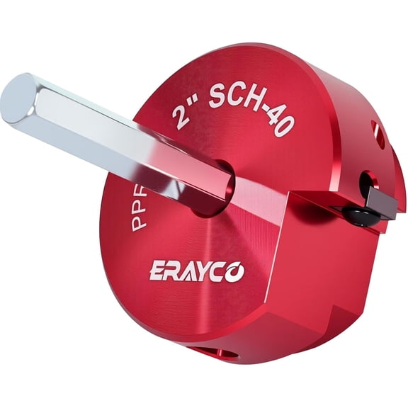 KKFEN-ERAYCO 2" PVC Pipe Reamer, Plastic Pipe Fitting Reamer Tool, Fit into Standard 1/2" Drills, PVC Fitting Saver for SCH40 PVC CPVC ABS Pipe