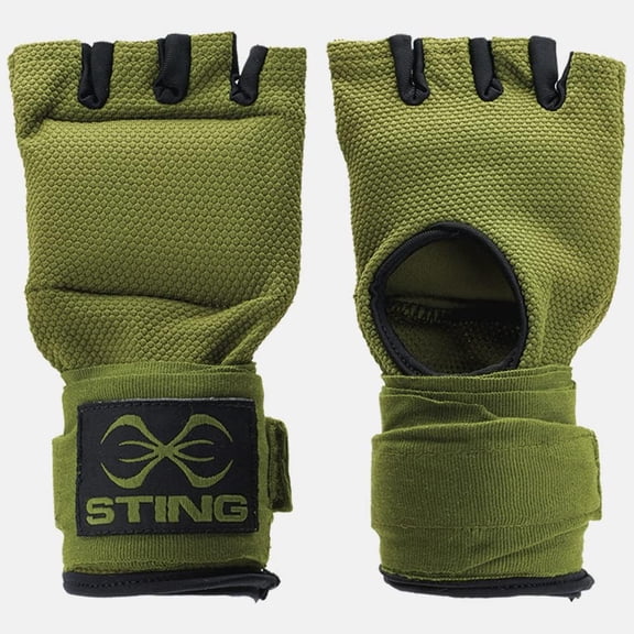 KKFEN-Elasticized Quick Boxing Hand Wrap Gloves, Boxing Equipment for MMA Competition and Training, Khaki, Small