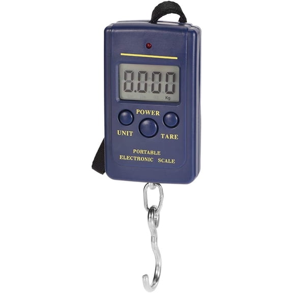 KKFEN-Electronic Digital Handle Spring Scale 40000g/10g ABS Portable Handheld Hanging Balance Weight for Fishing Kitchen Home Blue