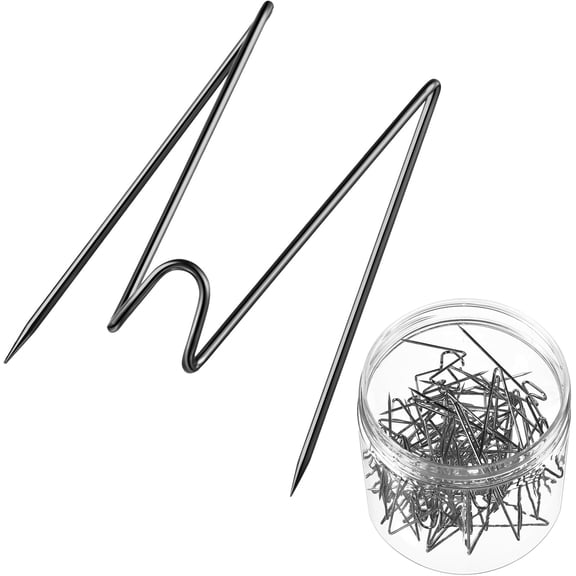 KKFEN-Fabric Panel Wall Wire Hooks Cubicle Hooks with Clear Storage Box for Interior Exterior Decor for Picture Home School Office DIY (Black,36 Pcs)