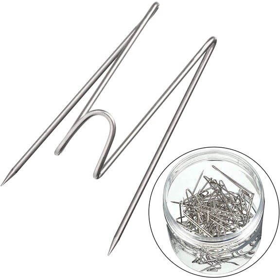 KKFEN-Fabric Panel Wall Wire Hooks Cubicle Hooks with Clear Storage Box for Interior Exterior Decor for Picture Home School Office DIY(Silver,36 Pcs)