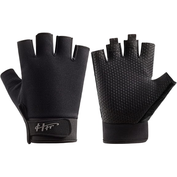 KKFEN-Fingerless Gloves - Multipurpose Water & Sports Gloves for Fishing, Sailing, Rowing, Kayaking & More - Men & Women