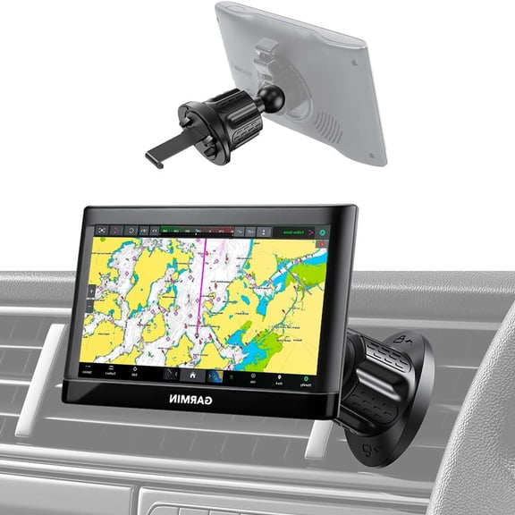 KKFEN-GPS Holder for Car Air Vent Mount with Metal Hook and 17mm Ball Joint, Compatible with Nuvi GPS Devices