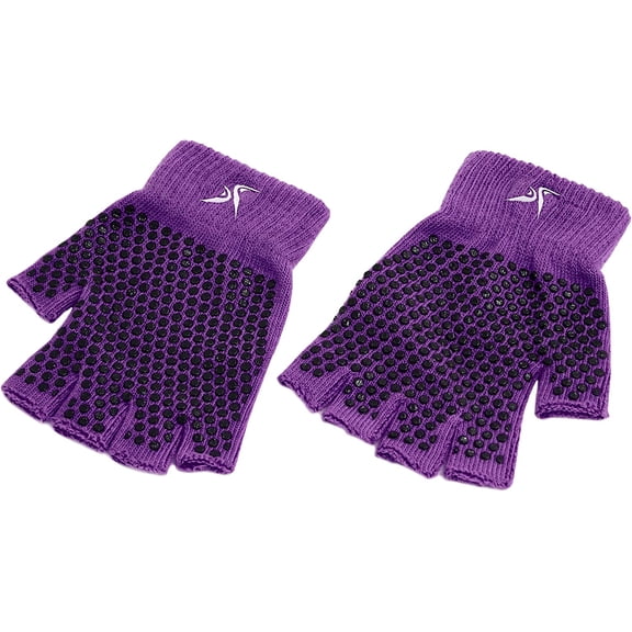 KKFEN-Grippy Yoga Gloves, Yoga Hand Grips with Firm Fingerless Design, One Size Fits All Yoga Gloves with Grips for Women and Men
