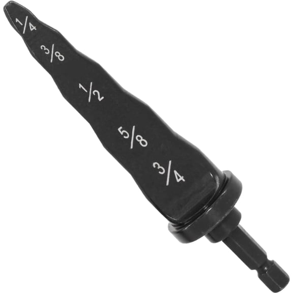 KKFEN-Hymnorq 5-in-1 Copper Pipe Swaging Tool Drill Bit, 1/4" to 3/4" HVAC Tube Expander, 1/4" Hex Shank Spin Set for Soft Copper & Aluminum Tubing Repair