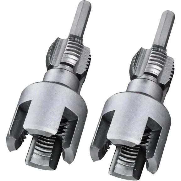 KKFEN-Integrated Pipe Threading Tool, 1/2 And 3/4 Drill Compatible Dual-Function Pvc Pipe Thread Cutter For Home Repair Tools (pipe tread cutting tool)