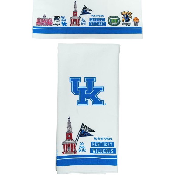KKFEN-Kentucky SEC Kitchen Hand Towel UK Campus Icons- Reusable Cleaning Cloth- Microfiber Texture, Super Absorbent- Ideal for Student, Alumni, Housewarming