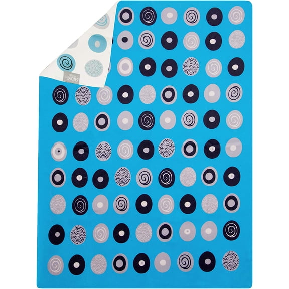 KKFEN-Kitchen Towel, 1-PK, 100% Recycled Polyester Towel for Dishes, Glassware, Cookware and Hands, Reversible Design, Absorbent Kitchen Towel, 18" x 24",Blue