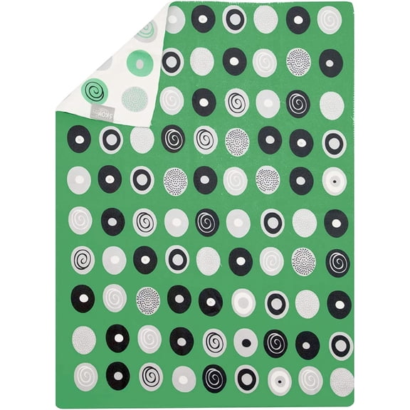 KKFEN-Kitchen Towel, 1-PK, 100% Recycled Polyester Towel for Dishes, Glassware, Cookware and Hands, Reversible Design, Absorbent Kitchen Towel, 18" x 24", Green