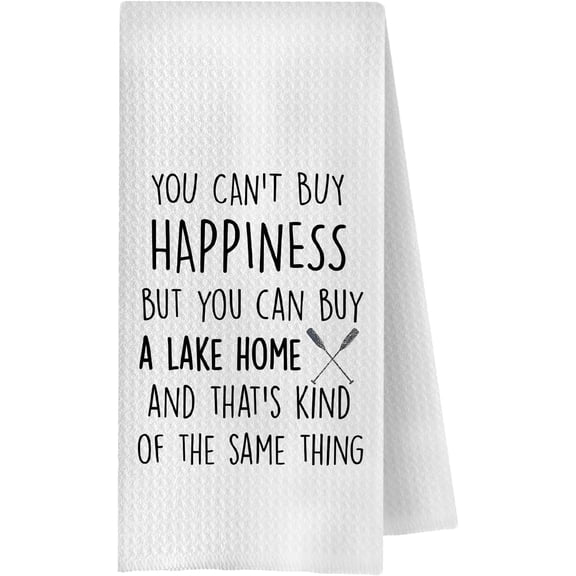 KKFEN-Lake House Decor Kitchen Towels, Gifts for Lake Lovers Dish Tea Towels for Kitchen Decor, Housewarming Hostess Gifts Decorative Hand Towels for Cabin Bathroom, 16x24 Inches