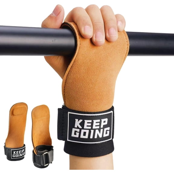 KKFEN-Leather Weight Lifting Gloves Wrist Straps for Weightlifting, Lifting Straps Cobra Grips Deadlift Straps Weight Lifting Straps, Gym Straps Gym Gloves for Men Weight Grips for Women