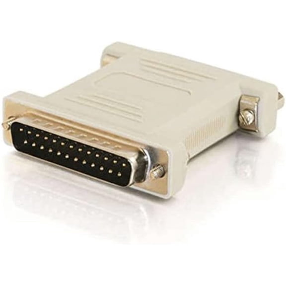 KKFEN-Legrand Null Modem Adapter, DB25 Male to Female RS232 Serial Adapter, Beige 1.5 InchSerial Cable Adapter, 1 Count, 02469