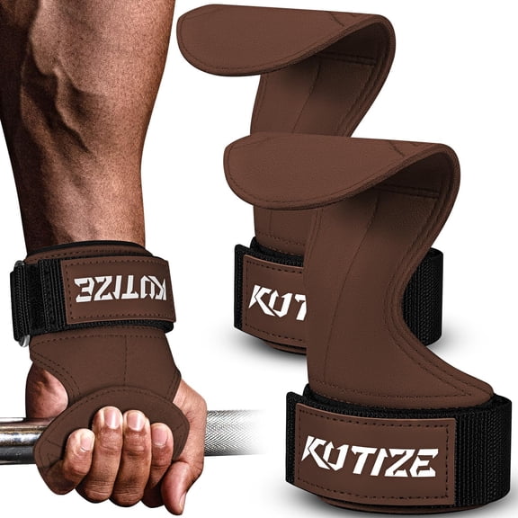 KKFEN-Lifting Straps, Weight Lifting Wrist Wraps for Weightlifting, Heavy Powerlifting, Deadlifts, Rows, Pull Ups, Adjustable Neoprene Padded Gym Workout Strength Training Wrist Hooks for Men/Women