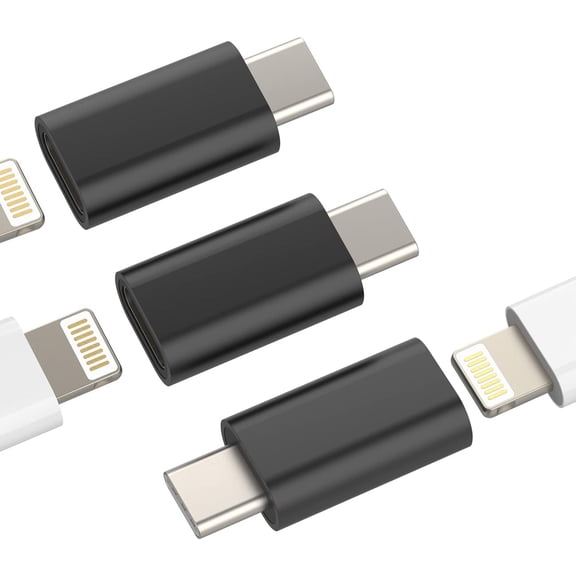 KKFEN-Lightning Female to USB C Male Adapter Type Charger Converter(3Pack) Compatible for Samsung Galaxy Z Flip Z Fold4 Note S21 S22 Ultra for LG for IPhone15 Pro Max Plus IPad Pro Cord Cable