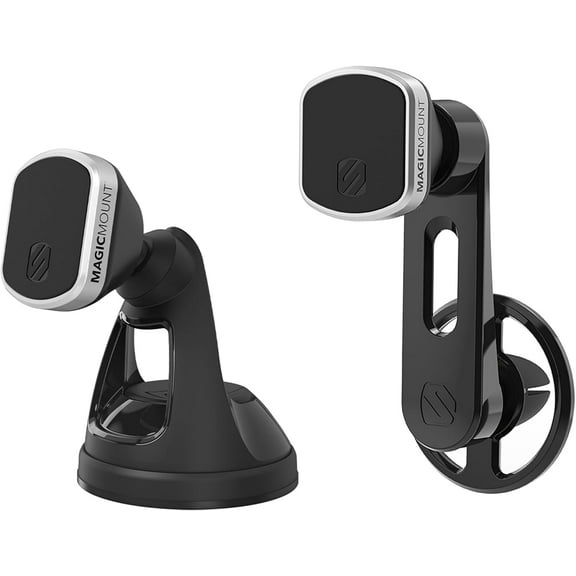 KKFEN-MM2VP2WDSR-XC0 MagicMount Pro Magnetic Car Phone Holder Bundle for Air Vent and Window or Dashboard - Strong Magnetic Mount for iPhone and Android - 360 Adjustable Secure Cell Phone Mounts