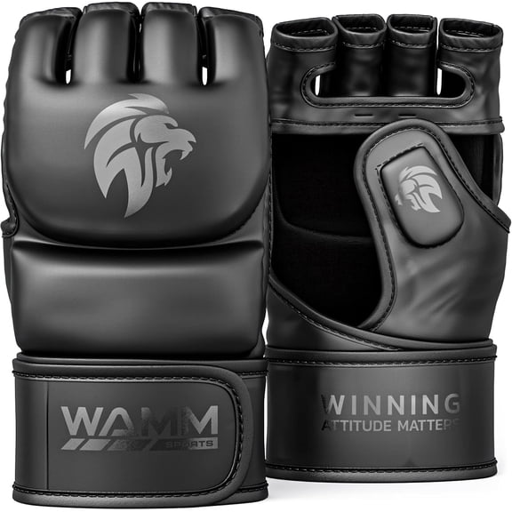 KKFEN-MMA Gloves - for Men & Women - MAXForce EVE Anti-Injury Shock Absorb Boxing Gloves Kickboxing Gloves - Half Finger, Open Palm for Muay Thai, Sparring, Punching Bag