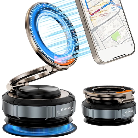 KKFEN-Magnetic Car Phone Holder for Mag-Safe [108+LBS Suction & 3200gf Magnetic] 360 Adjustable Ultra Suction Cup Phone Holders for Your Car/Gym/Mirror, Car Mount for iPhone & Android