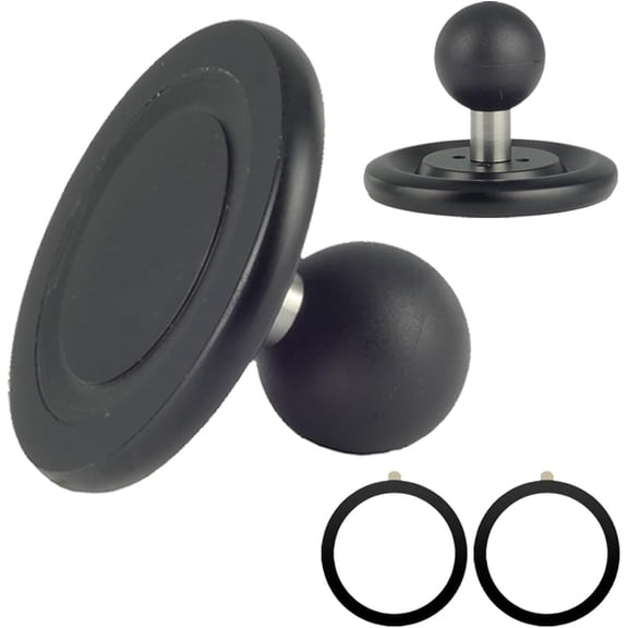 KKFEN-Magnetic Phone Holder Base with B Size 1 inch Ball for Magsafe iPhone 17/16/15/14/13/12 Compatible with RAM mounts B Size Double Socket Arm Magnetic Ball Phone Holder for Car