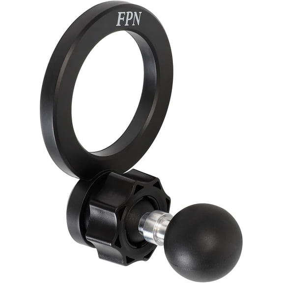 KKFEN-Magnetic Phone Holder Base for RAM Mounts, 1" (25mm) Ball Mount for Magsafe iPhone 17/16/15/14/13/12 Series, Compatible with RAM B Size Double Socket Arm