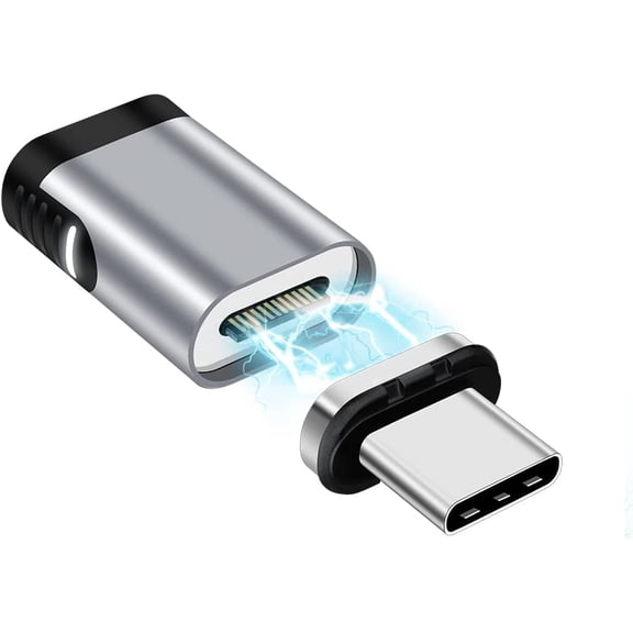 KKFEN-Magnetic USB C Adapter 24 Pin Mini Magnetic USB C Adapter Straight Male to Female Connector 100W PD Fast Charge 20Gbs Data Transfer USB3.1