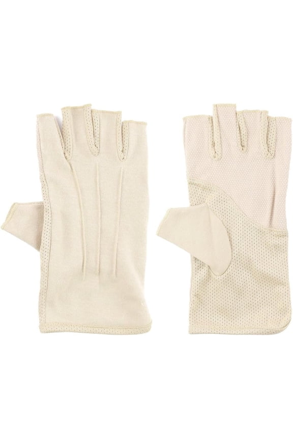 -Mens Sunblock Fingerless Gloves Summer UV Protection Driving Cotton Gloves