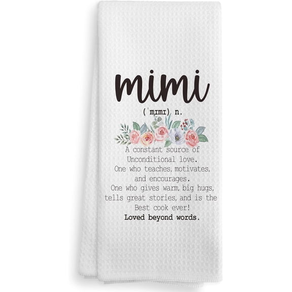 KKFEN-Mimi Gifts Kitchen Towels and Dishcloths, Mimi Gifts, Mimi Gifts for Grandma, Gifts for Mimi, Best Mimi Gifts Drying Cloth Hand Towels Tea Towels for Bathroom Kitchen, 1624 Inches