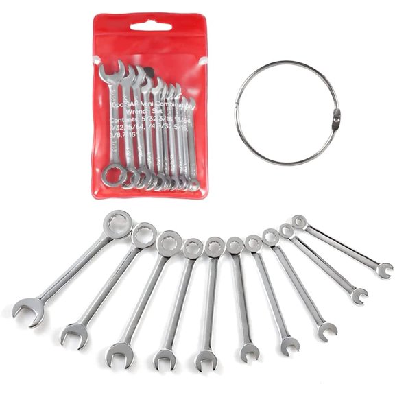KKFEN-Mini Combination Wrench Set, Metric and SAE Small Wrench Repair Tools (SAE)