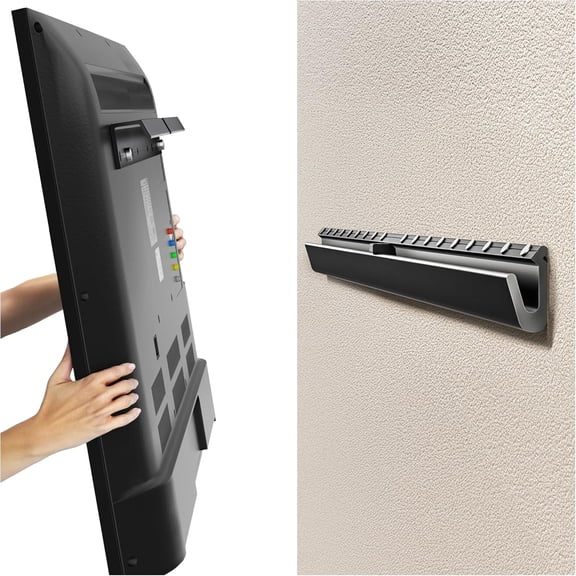 KKFEN-No Drill Drywall TV Mount, 22 to 55 inch Small TV Mount up to 100 LBS, 1.1" Low Profile, Easy Install with All Hardware, Studless TVs Bracket for Most 32" 40" 43" 50" 52" 55" Screen