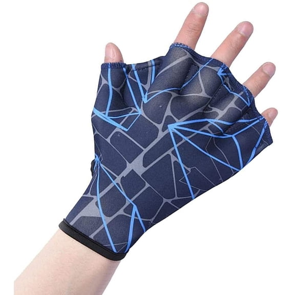 KKFEN-Nylon Swimming Gloves Aquatic Swimming Webbed Gloves Water Training Hand Webbed Hands Webbed Flippers Swim Gear Gloves Fit Aquatic Training Swim Costume Dive Hand Equipment