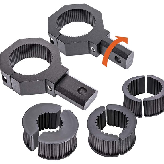 KKFEN-Off-Road ATV UTV Light Bar Mounts Mounting Bracket Clamp Kits [1"/1.5"/1.75"/2" Inch] [360-Degree] [2 x Stud Size] Aluminium Unit Bull Roll Cage Clamps Mount