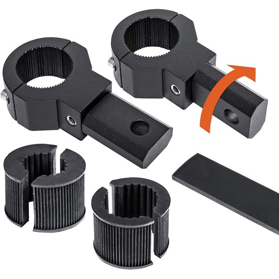 KKFEN-Off-Road ATV UTV Light Bar Mounts Mounting Bracket Mini Bar Clamp Kits [0.75"/1"/1.25" Inch] [360-Degree] [2 Stud Sizes] [Aluminium] [2 Unit] Bull Bar Roll Bar Clamp Roll Cage Clamps Mount
