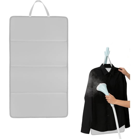 KKFEN-Over The Door Steamer Board for Clothes, Hanging Ironing Mat Pad, Thickened Heat-Resistant, Foldable Steam Ironing Board for Table Top Door Bed Use, Portable Ironing Mat