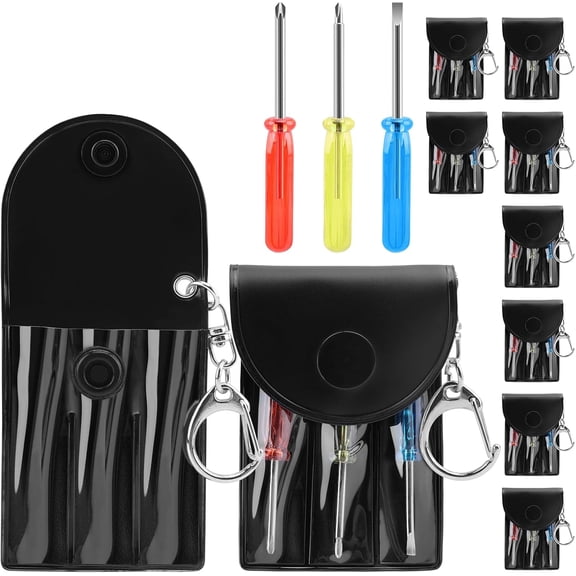 KKFEN-Party Favors Mini Small Bulk Gifts for Adults Men, 10 Pcs Mini Screwdriver Keychain Set, Easter Basket Stuffers, Bulk Stocking Stuffers Fathers Day Dad Gifts Prizes for Adults Men