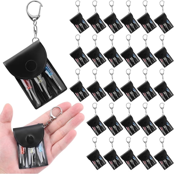 KKFEN-Party Favors Mini Small Bulk Gifts for Adults Men, 30 Pcs Mini Screwdriver Keychain Set, Easter Basket Stuffers, Bulk Stocking Stuffers Fathers Day Dad Gifts Prizes for Adults Men