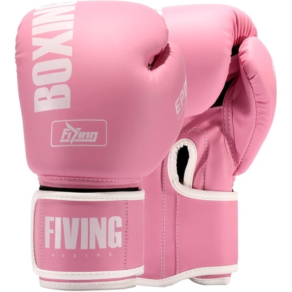 KKFEN-Pro Style Boxing Gloves for Women, PU Leather, Training Muay Thai,Sparring,Fighting Kickboxing,Adult Heavy Punching Bag Gloves Mitts Focus Pad Workout for Ladies