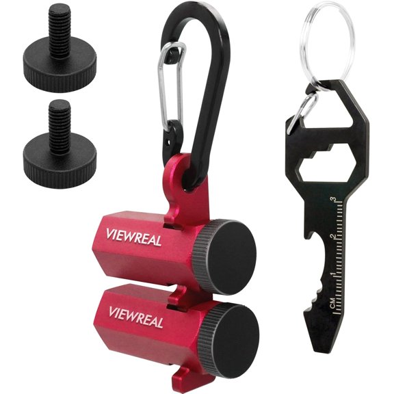 KKFEN-Red Extra Tall Stair Gauges Set with Holder: A Non-Slip Guide for Circular Saw & Carpentry Squares, Perfect for Framing & Rafter Layout