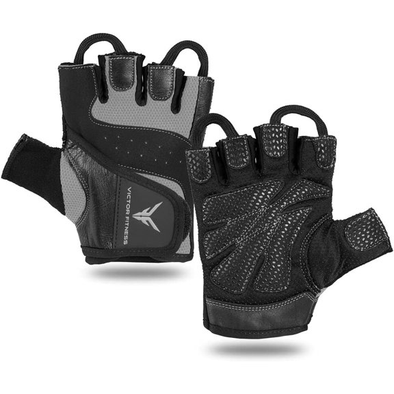 KKFEN-Series-6 Fingerless Leather Women's Weightlifting Gloves with Full Palm Protection for Weight Training, Bench Press, Deadlifting, Pull-Ups