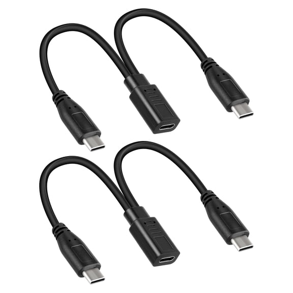 KKFEN-Short USB Type C Female to Dual Type C Male Charging Cable, Only Support Charging,1 to 2 USB C Splitter Charging Cable(1FT/2Pack Charging Only)