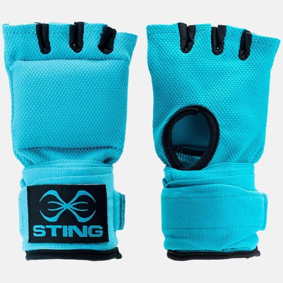 KKFEN-Sting Elasticized Quick Boxing Hand Wrap Gloves, Boxing Equipment for MMA Competition and Training, Teal Blue, M