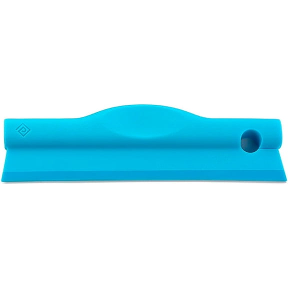 KKFEN-Swipe Squeegee, Window Cleaner with Silicone Blade, Shower Squeegee with Flexible Handle, Ideal for Car, Kitchen, Bathroom, Shower Mirror, and More, Cleaning Supplies, Turquoise