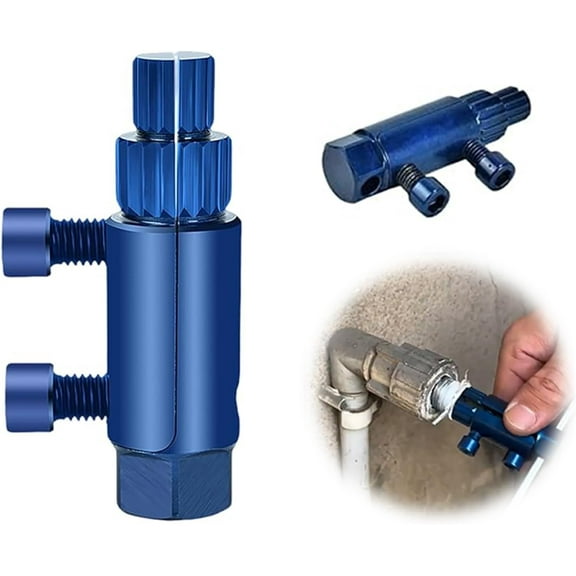 KKFEN-TORTOISE Broken Valve Thread Extractor Tool-Stripped Pipe Extractor Set, Faucet Removal Tool with Water Claw, Easy Out Screw Extractor Kit for Broken Tap, Bolt, Nipple, Allen Screw Remover