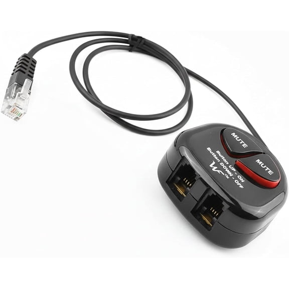 KKFEN-Telephone Training Adapter Y Splitter+Mute Button for Headset for Nortel Meridican, Norstar, Avaya, Ashtra, Mitel, Polycom, Ge and Other IP Phone