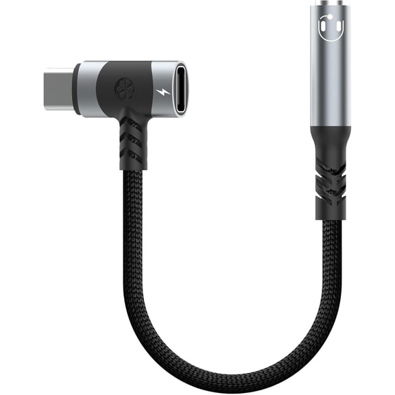 KKFEN-USB C to 3.5mm Headphone and Charger Adapter 2 in 1 Type C to Aux Mic Jack with PD 100W Fast Charging Dongle for Headphone Earphones Compatible with Samsung S24/23 Ultra iPad Pro Air