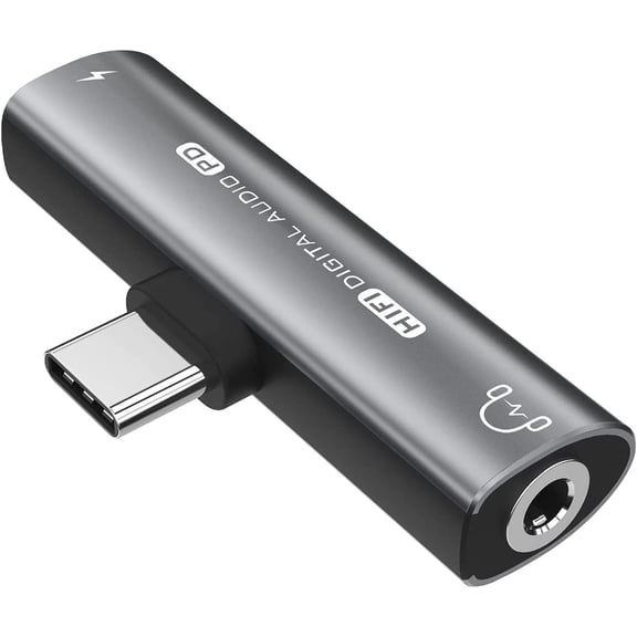 KKFEN-USB C Headphone Adapter, 2 in 1 USB C to 3.5mm Headphone Jack HiFi DAC with 27W Fast Charging Dongle Adapter Compatible for iPhone 15 15Pro 15promax,Samsung Galaxy S23 S22 S21 S20+ Note 20 Pixe