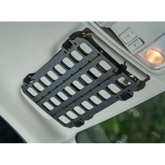 KKFEN-Vehicle Rigid MOLLE Panel for Car Visor Organizer EDC Pouch Tool Holster Bag Holder Tactical Gear Rack Truck Equipment Mount Plate Modular Storage Shelf Auto Interior Accessories